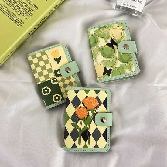 Ins-style card holder for women, large capacity, multiple card slots, anti-degaussing driver's license holder, anti-theft, premium compact card holder