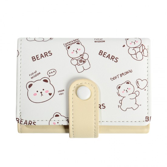 Korean-style women's wallets, short, cute cartoon wallets with multiple card slots, coin purses, wholesale wallets.