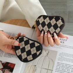 new stylish cute sail Mini fabric coin purse, compact women's wallet, key storage, and heart-shaped coin purse.