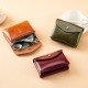 Simple women's PU coin purse, multifunctional card holder, large capacity for small accessories and coins, soft leather small wallet.