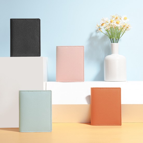 Short, ultra-thin, compact bank card holder Mini Driver's License Wallet with Integrated Card and Access Control Card Holder for Women