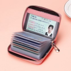 Retro card holder for men, anti-demagnetization, multiple card slots, ultra-thin ID card holder for women, anti-theft, large-capacity bank card holder
