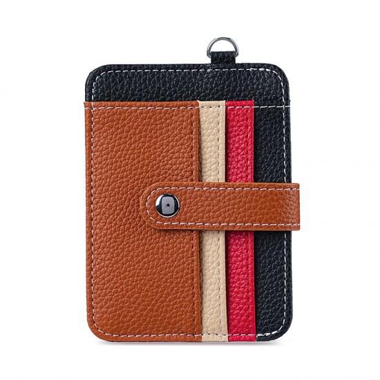 Ultra-thin soft leather card holder for women, compact card holder with cute card slots, large capacity for credit cards and ID cards for men