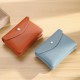 New genuine leather coin purse for women, top-grain cowhide small wallet with card and key storage.