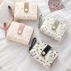 Simple, cute Japanese-style kitten-style women's buckle coin holder handbag, multi-functional short wallet.