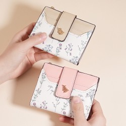 Original design short wallet, niche coin purse, card holder, small fresh, high-end student wallet