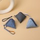 Creative felt coin purse, felt rice dumpling bag, wholesale in bulk, simple solid color coin purse, compact and convenient storage bag