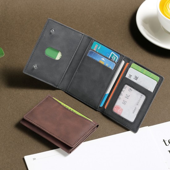 Cross-border European and American Vintage Card Holder, Ready-to-Stock, Multi-card Slot Men's Soft Leather Wallet, RFID Business Card Holder, Wholesale Gift