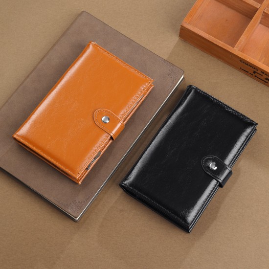 Vintage Waxed Leather Passport Holder, Multi-functional ID Holder, Card Holder, RFID Travel Passport Holder