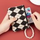 Foreign trade, high-quality retro diamond-embroidered square coin purse, short, compact, portable, and light-weight card holder