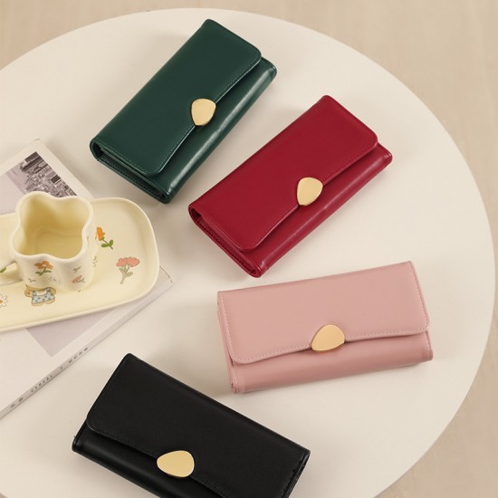 [Hot Seller] New women's wallet, high-end, niche soft leather textured coin purse, card holder and wallet for women