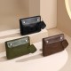 New Women's Coin Purse, New Thin Short Wallet, Solid Color PU Coin Bag, Mini Zipper Card Holder and Coin Bag