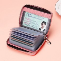 Retro men's card holder, anti-demagnetization, multiple card slots, ultra-thin ID card holder, women's anti-theft card holder, large capacity, silver. Bank Cards