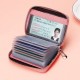 Retro men's card holder, anti-demagnetization, multiple card slots, ultra-thin ID card holder, women's anti-theft card holder, large capacity, silver. Bank Cards