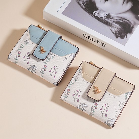 Original design short wallet, niche coin purse, card holder, small fresh, high-end student wallet