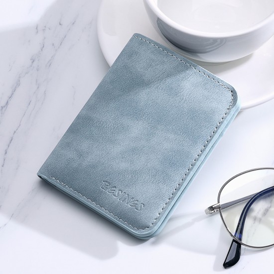 Men's mini wallet, ultra-thin multi-functional driver's license leather case, multi-slot ID card holder, vertical card holder for women