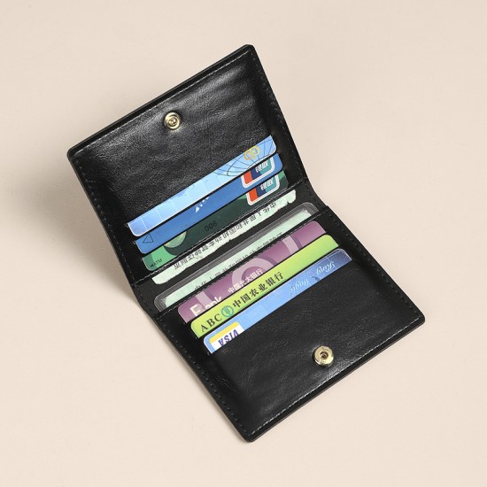 Hot-selling women's card holder, an ultra-thin, compact bank ID card holder, a driver's license holder, and a men's leather anti-demagnetic card holder