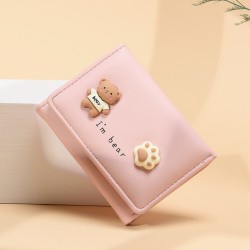 Korean-style women's wallet, short, simple student clutch with multiple card slots, new wallet and coin purse wholesale