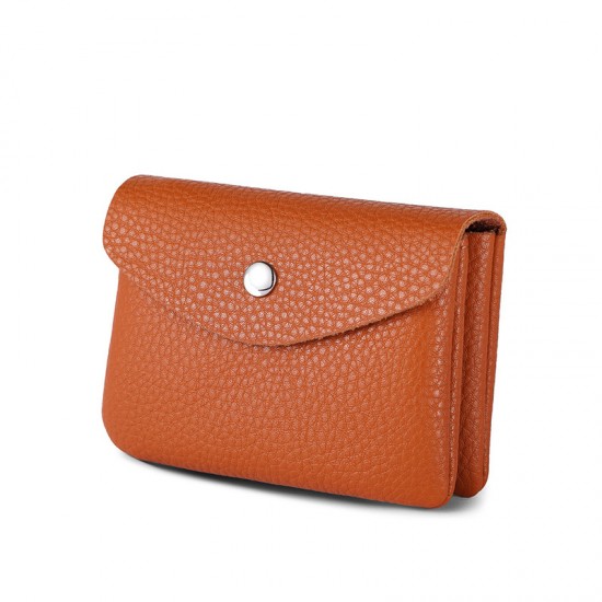 New genuine leather coin purse for women, top-grain cowhide small wallet with card and key storage.
