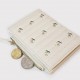 New Instagram cream square Japanese Chanel-style short wallet, women's coin purse, card holder, and stylish bi-fold, cute floral design.