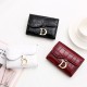 New European and American stylish crocodile pattern, high-end women's multi-slot anti-theft card holder, multi-function coin purse