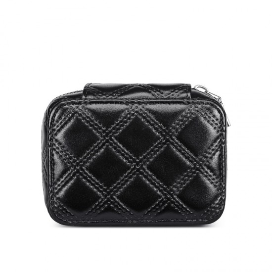 Soft leather in Fashionable earphone bag with diamond pattern, simple and portable lipstick bag, mini cosmetic bag, lipstick and coin purse