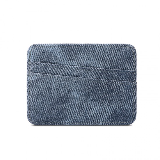 Women's canvas card holder, ultra-thin, compact ID bag, multi-functional driver's license leather case, multiple card slots, ID card holder, wallet