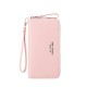 New Korean-style women's long wallet, light luxury business wallet, fashionable and versatile, multi-card slot zippered wallet wholesale.