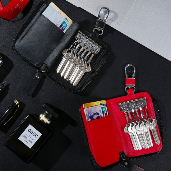 New carbon fiber textured, lightweight, stylish key holder with multi-purpose hook, portable, large capacity for home use