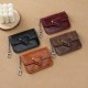 2025 new compact, exquisite, fashionable, heart-shaped card holder, macaron cute women's card holder, soft leather card holder wholesale