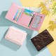 Cross-border hot-selling tri-fold wallet, macaron ripple, fashionable student coin purse, versatile wallet and card holder for women