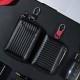 New carbon fiber textured, lightweight, stylish key holder with multi-purpose hook, portable, large capacity for home use