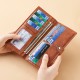 Cross-border luxury long bi-fold women's wallet, simple zippered, multi-slot coin wallet for foreign trade