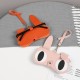 Ins, cute, cartoon-themed glasses case, portable for men. Women's sunglasses storage bag, protective case, glasses bag charm