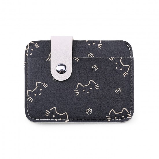 Cross-border Ready-to-Stock Card Holder, Large Capacity, Small Card Holder, Multiple Card Slots, Women's Compact Leather PU Card Holder, Wholesale