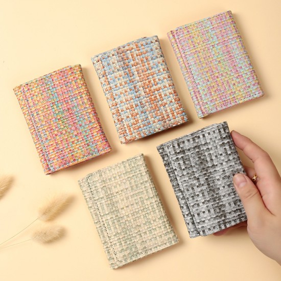 Best-Selling Cross-Border Niche Wallet, Woven Pattern, Creative, Multifunctional, Multi-Card Slot Bank Card and ID Bag, Card Holder
