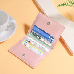 Short, ultra-thin, compact bank card holder Mini Driver's License Wallet with Integrated Card and Access Control Card Holder for Women