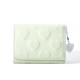[Heart charm] Korean-style women's small wallet, wholesale, simple heart-embossed PU short coin purse
