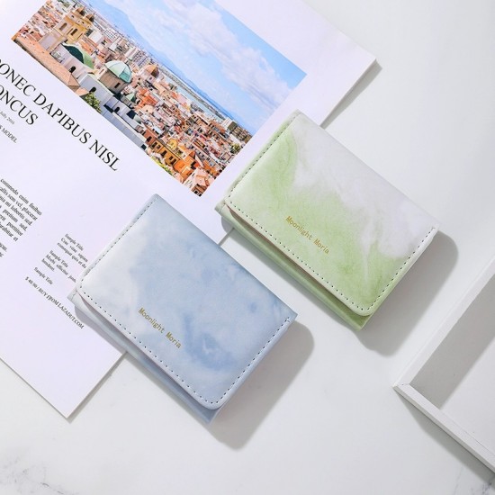 2024 new women's tri-fold wallets, small coin purse, card holder, short wallet, Instagram-style, trendy.