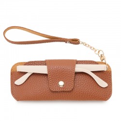 unisex leatheeyeglass bag, sunglasses storage pouch. Pressure-resistant, anti-loss, and hangable sunglasses storage bag