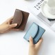 Women's short solid color card holder, a compact, cross-border coin purse, a fashionable and versatile macaron color