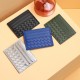 Woven pattern card holder for women, one-piece PU leather mini bank credit card holder, personalized ID and access card holder for men