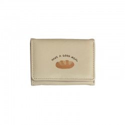 Croissant toast, ins Korean-style short wallet, baguette cookie, cute cartoon tri-fold student card holder