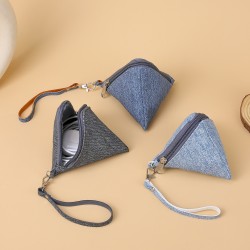 Creative felt coin purse, felt rice dumpling bag, wholesale in bulk, simple solid color coin purse, compact and convenient storage bag