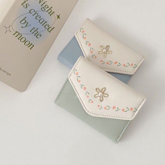 Multifunctional, large-capacity wallet for girls, Korean-style student coin purse, fresh and exquisite mini card holder, trendy.