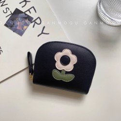 Japanese-style cartoon floweaccordion card holdefowomen, cute, small, portable, hand-held coin purse with multiple card slots